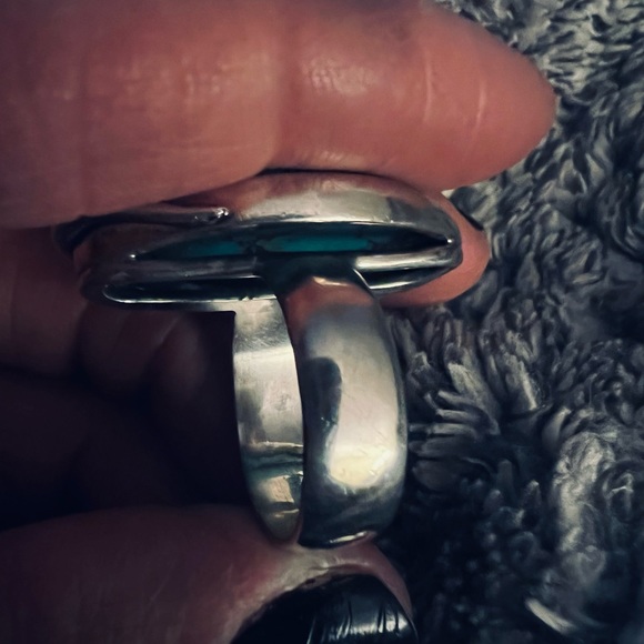 Vintage Sterling Silver Turquoise Ring - Picture 3 of 4